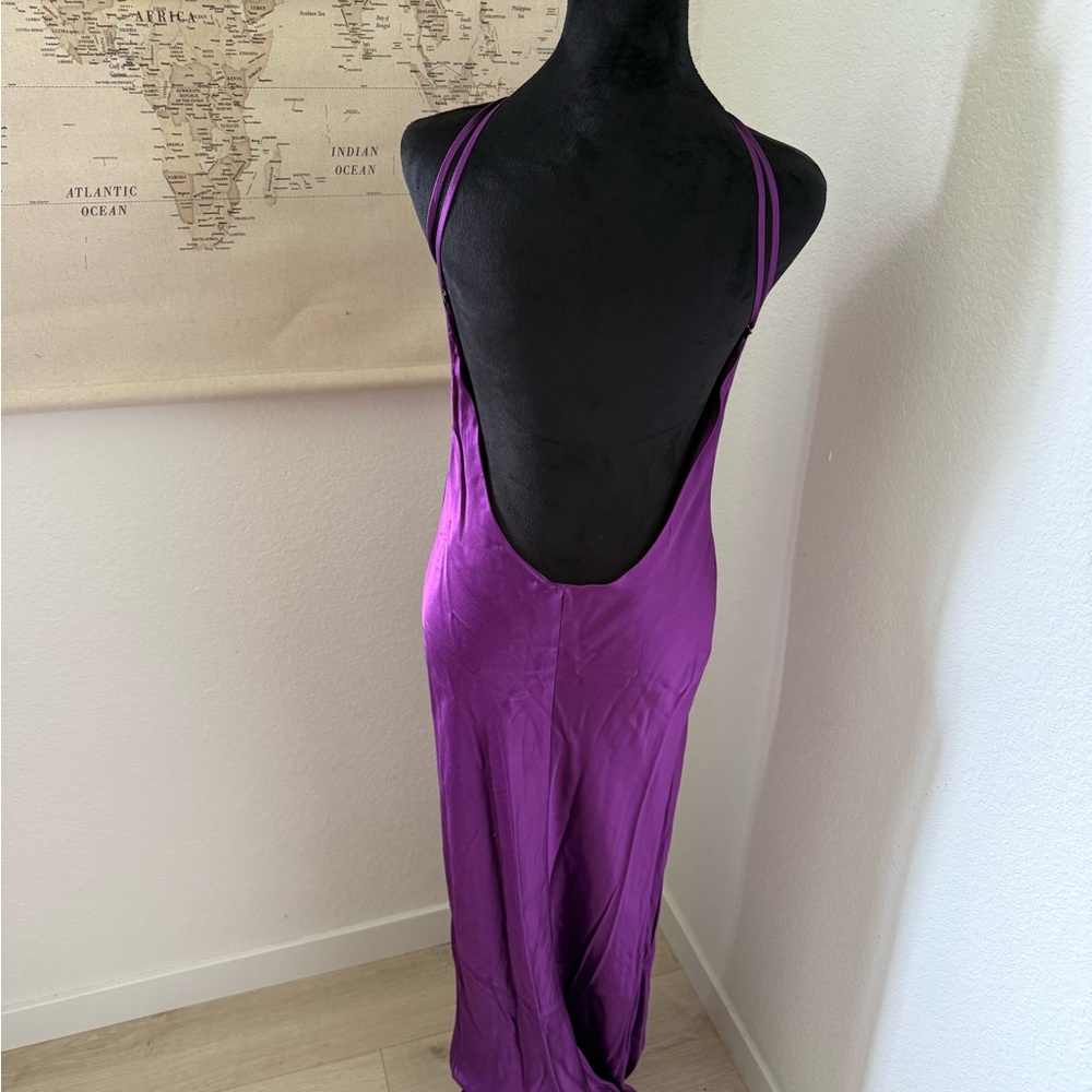 Meshki Vibrant Purple Backless Dress